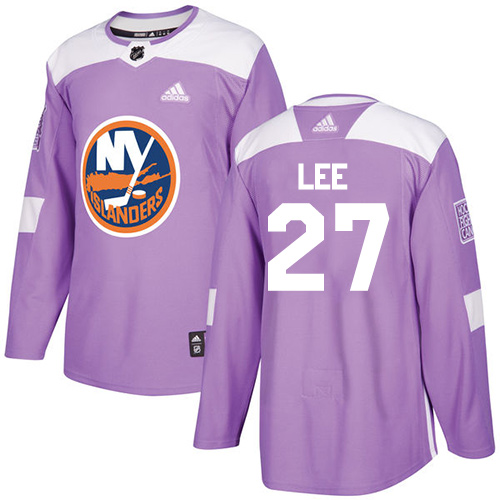 Adidas Islanders #27 Anders Lee Purple Authentic Fights Cancer Stitched NHL Jersey